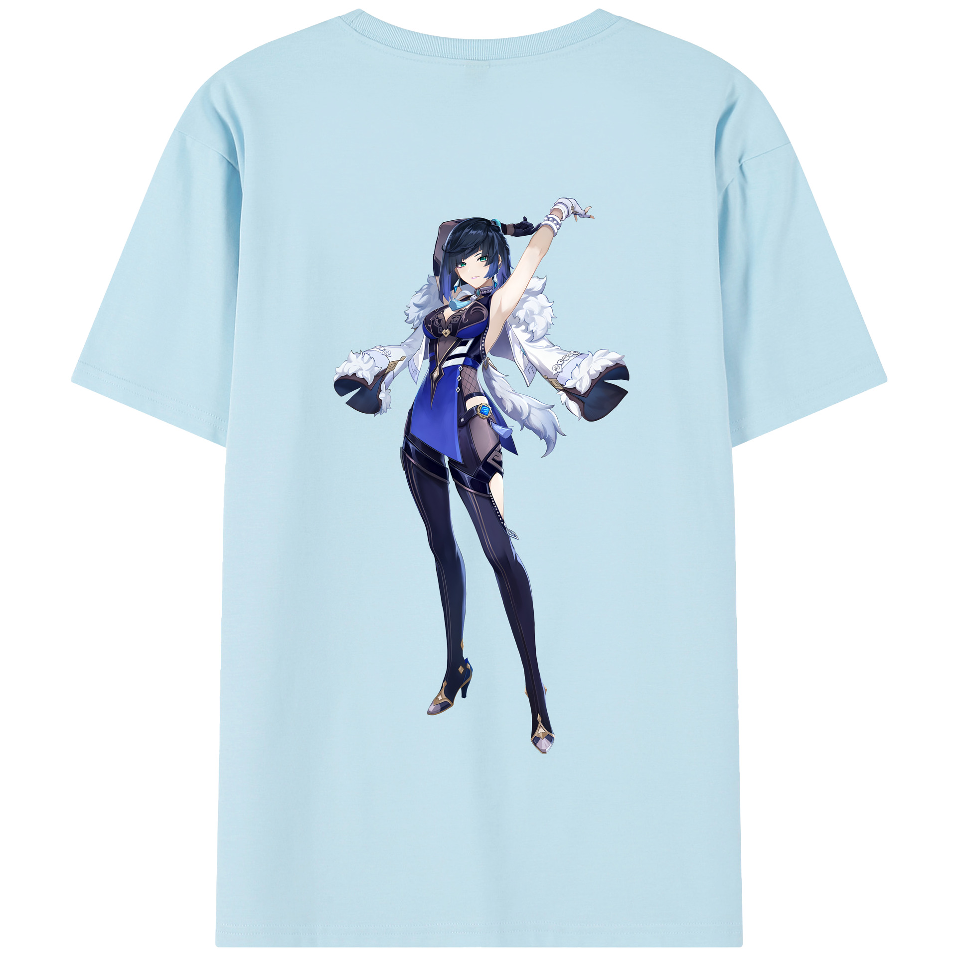 げんし神 夜兰 やらん genshin Yaran 綿100％半袖Tシャツ（背面プリント）